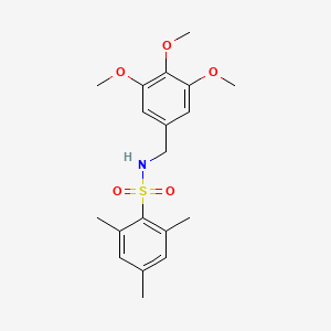 molecular formula C19H25NO5S B5707021 2,4,6-trimethyl-N-(3,4,5-trimethoxybenzyl)benzenesulfonamide 