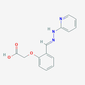 {2-[2-(2-pyridinyl)carbonohydrazonoyl]phenoxy}acetic acid