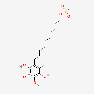 molecular formula C20H34O7S B570703 10-(2,5-Dihydroxy-3,4-dimethoxy-6-methylphenyl)decyl methanesulfonate CAS No. 845959-54-8