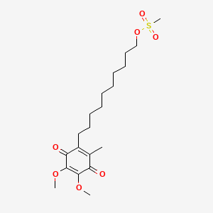 molecular formula C20H32O7S B570704 10-(4,5-Dimethoxy-2-methyl-3,6-dioxocyclohexa-1,4-dienyl)decyl methanesulfonate CAS No. 845959-53-7