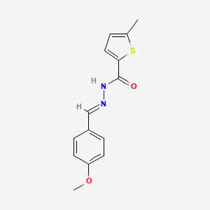 molecular formula C14H14N2O2S B5707049 N'-(4-methoxybenzylidene)-5-methyl-2-thiophenecarbohydrazide 