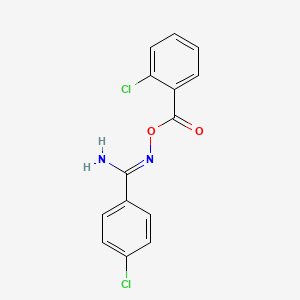 molecular formula C14H10Cl2N2O2 B5707056 4-chloro-N'-[(2-chlorobenzoyl)oxy]benzenecarboximidamide 