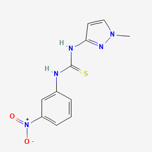 molecular formula C11H11N5O2S B5707067 N-(1-methyl-1H-pyrazol-3-yl)-N'-(3-nitrophenyl)thiourea 