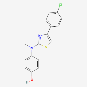 molecular formula C16H13ClN2OS B5707073 4-[[4-(4-chlorophenyl)-1,3-thiazol-2-yl](methyl)amino]phenol 