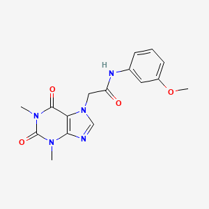 molecular formula C16H17N5O4 B5707081 2-(1,3-二甲基-2,6-二氧代-1,2,3,6-四氢-7H-嘌呤-7-基)-N-(3-甲氧基苯基)乙酰胺 