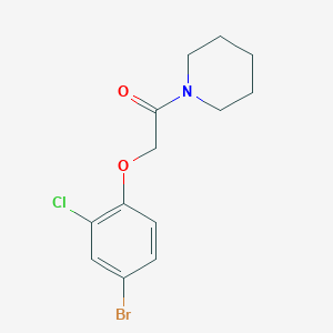 molecular formula C13H15BrClNO2 B5707087 1-[(4-bromo-2-chlorophenoxy)acetyl]piperidine 