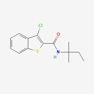 molecular formula C14H16ClNOS B5707106 3-chloro-N-(1,1-dimethylpropyl)-1-benzothiophene-2-carboxamide 