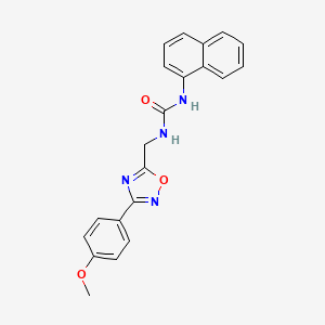 molecular formula C21H18N4O3 B5707133 N-{[3-(4-methoxyphenyl)-1,2,4-oxadiazol-5-yl]methyl}-N'-1-naphthylurea 