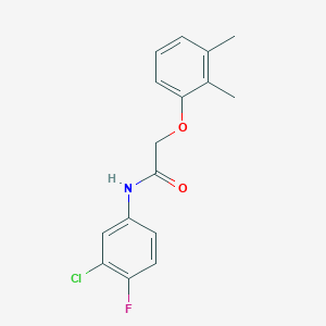 molecular formula C16H15ClFNO2 B5707145 N-(3-chloro-4-fluorophenyl)-2-(2,3-dimethylphenoxy)acetamide 