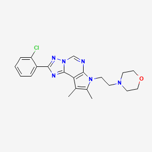 molecular formula C21H23ClN6O B5707149 2-(2-chlorophenyl)-8,9-dimethyl-7-[2-(4-morpholinyl)ethyl]-7H-pyrrolo[3,2-e][1,2,4]triazolo[1,5-c]pyrimidine 
