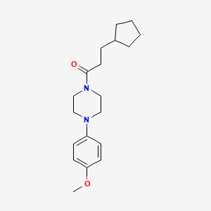 molecular formula C19H28N2O2 B5707151 1-(3-cyclopentylpropanoyl)-4-(4-methoxyphenyl)piperazine 