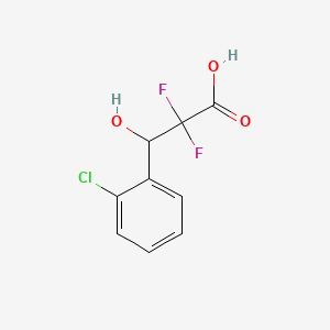 molecular formula C9H7ClF2O3 B570716 3-(2-Chlorophenyl)-2,2-difluoro-3-hydroxypropanoic acid CAS No. 1250734-08-7