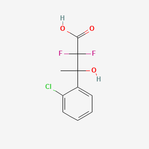B570717 3-(2-Chlorophenyl)-2,2-difluoro-3-hydroxybutanoic acid CAS No. 1247356-07-5