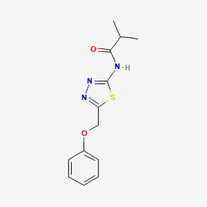 2-methyl-N-[5-(phenoxymethyl)-1,3,4-thiadiazol-2-yl]propanamide