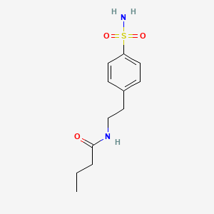 molecular formula C12H18N2O3S B5707210 N-{2-[4-(aminosulfonyl)phenyl]ethyl}butanamide 