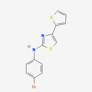molecular formula C13H9BrN2S2 B5707229 N-(4-bromophenyl)-4-(2-thienyl)-1,3-thiazol-2-amine 