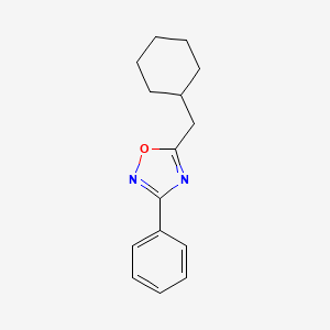 molecular formula C15H18N2O B5707230 5-(cyclohexylmethyl)-3-phenyl-1,2,4-oxadiazole 