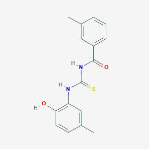 molecular formula C16H16N2O2S B5707242 N-{[(2-hydroxy-5-methylphenyl)amino]carbonothioyl}-3-methylbenzamide 