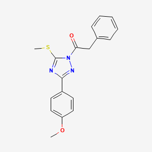 3-(4-methoxyphenyl)-5-(methylthio)-1-(phenylacetyl)-1H-1,2,4-triazole