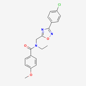 molecular formula C19H18ClN3O3 B5707273 N-{[3-(4-chlorophenyl)-1,2,4-oxadiazol-5-yl]methyl}-N-ethyl-4-methoxybenzamide 