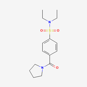 molecular formula C15H22N2O3S B5707283 N,N-diethyl-4-(1-pyrrolidinylcarbonyl)benzenesulfonamide 