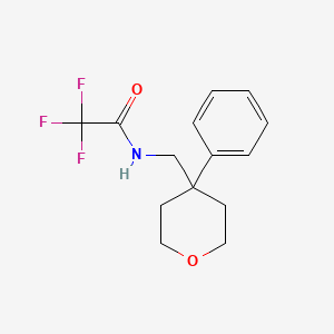 2,2,2-trifluoro-N-[(4-phenyltetrahydro-2H-pyran-4-yl)methyl]acetamide