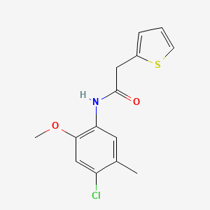molecular formula C14H14ClNO2S B5707303 N-(4-chloro-2-methoxy-5-methylphenyl)-2-(2-thienyl)acetamide 