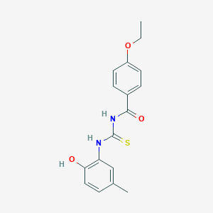 molecular formula C17H18N2O3S B5707307 4-ethoxy-N-{[(2-hydroxy-5-methylphenyl)amino]carbonothioyl}benzamide 