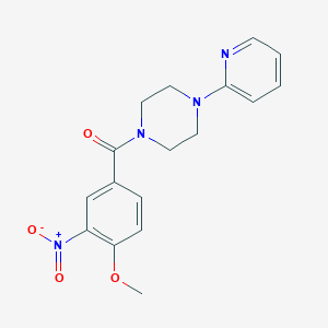 molecular formula C17H18N4O4 B5707315 1-(4-methoxy-3-nitrobenzoyl)-4-(2-pyridinyl)piperazine 