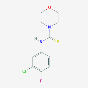 molecular formula C11H12ClFN2OS B5707329 N-(3-chloro-4-fluorophenyl)-4-morpholinecarbothioamide 