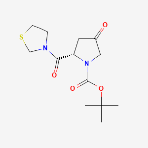 B570734 (S)-tert-Butyl 4-oxo-2-(thiazolidine-3-carbonyl)pyrrolidine-1-carboxylate CAS No. 401564-36-1