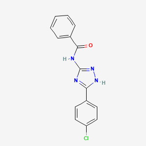 molecular formula C15H11ClN4O B5707340 N-[5-(4-chlorophenyl)-1H-1,2,4-triazol-3-yl]benzamide 