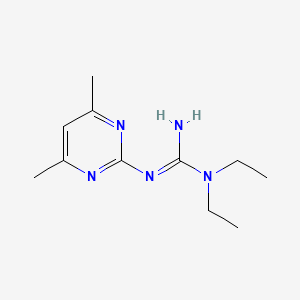 molecular formula C11H19N5 B5707354 N'-(4,6-dimethyl-2-pyrimidinyl)-N,N-diethylguanidine 