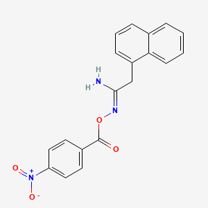 molecular formula C19H15N3O4 B5707382 2-(1-naphthyl)-N'-[(4-nitrobenzoyl)oxy]ethanimidamide 