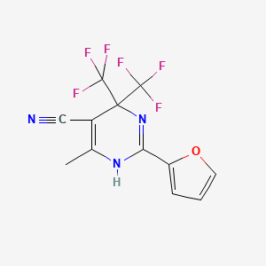 molecular formula C12H7F6N3O B5707392 2-(2-furyl)-6-methyl-4,4-bis(trifluoromethyl)-1,4-dihydro-5-pyrimidinecarbonitrile 