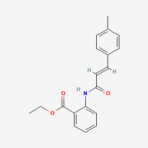 molecular formula C19H19NO3 B5707398 ethyl 2-{[3-(4-methylphenyl)acryloyl]amino}benzoate 