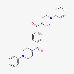 molecular formula C28H30N4O2 B5707402 1,1'-(1,4-phenylenedicarbonyl)bis(4-phenylpiperazine) 