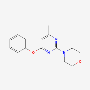 molecular formula C15H17N3O2 B5707412 4-(4-methyl-6-phenoxy-2-pyrimidinyl)morpholine 