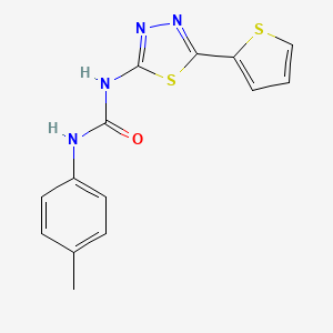 molecular formula C14H12N4OS2 B5707444 N-(4-methylphenyl)-N'-[5-(2-thienyl)-1,3,4-thiadiazol-2-yl]urea 