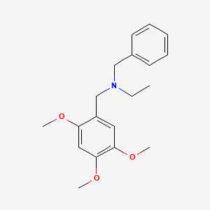 molecular formula C19H25NO3 B5707447 N-benzyl-N-(2,4,5-trimethoxybenzyl)ethanamine 