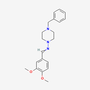 4-benzyl-N-(3,4-dimethoxybenzylidene)-1-piperazinamine
