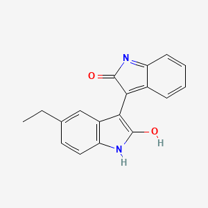 molecular formula C18H14N2O2 B5707458 5-ethyl-3,3'-biindole-2,2'(1H,1'H)-dione 