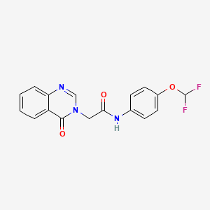 molecular formula C17H13F2N3O3 B5707459 N-[4-(difluoromethoxy)phenyl]-2-(4-oxo-3(4H)-quinazolinyl)acetamide 