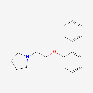 molecular formula C18H21NO B5707470 1-[2-(2-biphenylyloxy)ethyl]pyrrolidine 