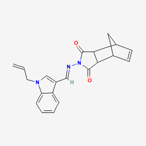 molecular formula C21H19N3O2 B5707476 4-{[(1-allyl-1H-indol-3-yl)methylene]amino}-4-azatricyclo[5.2.1.0~2,6~]dec-8-ene-3,5-dione 