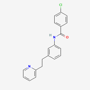 molecular formula C20H17ClN2O B5707501 4-chloro-N-{3-[2-(2-pyridinyl)ethyl]phenyl}benzamide 
