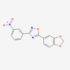 molecular formula C15H9N3O5 B5707513 5-(1,3-benzodioxol-5-yl)-3-(3-nitrophenyl)-1,2,4-oxadiazole 