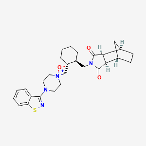 molecular formula C28H36N4O3S B570752 Lurasidona Piperazina N-Óxido CAS No. 1574569-32-6