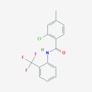 molecular formula C15H11ClF3NO B5707527 2-chloro-4-methyl-N-[2-(trifluoromethyl)phenyl]benzamide 