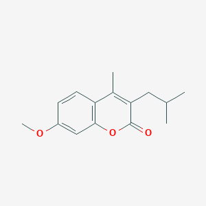 molecular formula C15H18O3 B5707531 3-isobutyl-7-methoxy-4-methyl-2H-chromen-2-one 